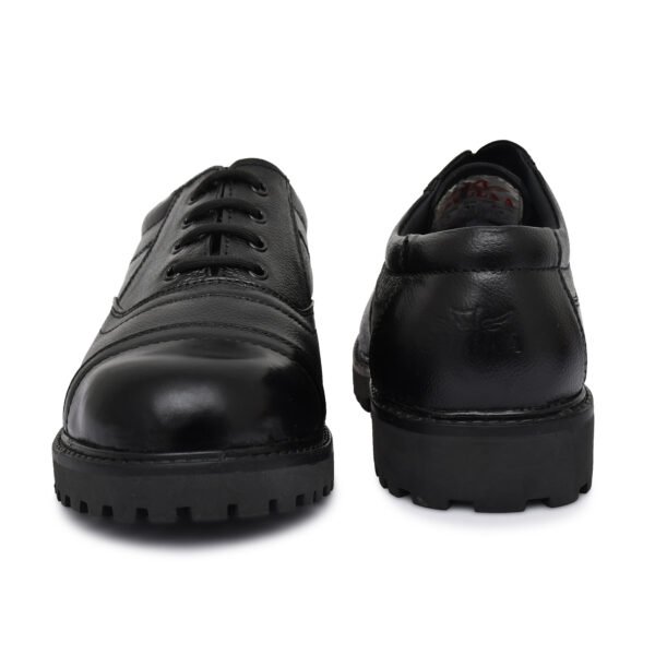 Black Leather Safety Shoes – Durable & Protective by Pillaa