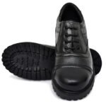 Black Leather Safety Shoes – Durable & Protective by Pillaa