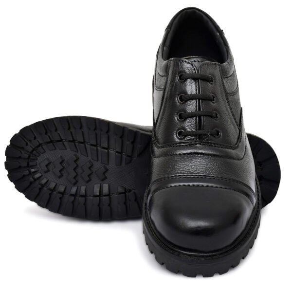 Black Leather Safety Shoes – Durable & Protective by Pillaa