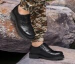 Black Leather Safety Shoes – Durable & Protective by Pillaa