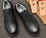 Men’s Leather Casual Lace Up Shoes – Stylish & Comfortable for Daily Wear