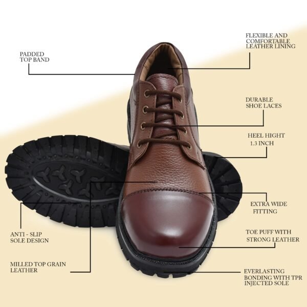 Leather Shoes for Men – Casual Lace-Up Leather Footwear for Everyday Style | Pillaa