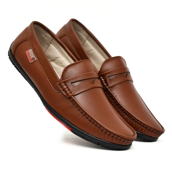 Men Formal Leather Loafers – 100% Genuine Leather, Classic Slip-On Shoes