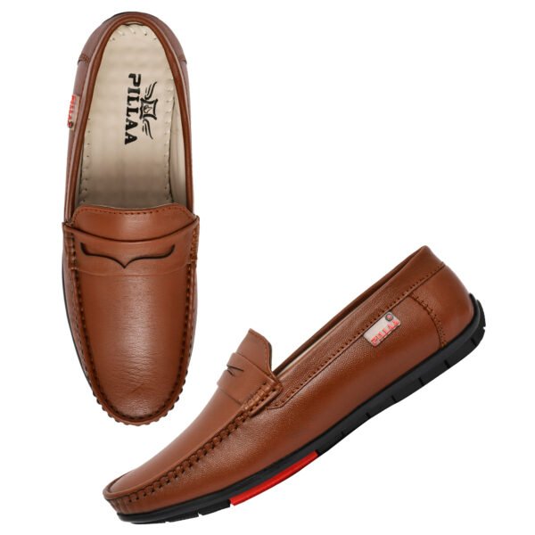 Men Formal Leather Loafers – 100% Genuine Leather, Classic Slip-On Shoes