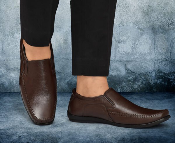 Men’s Formal Leather Moccasin Slip-On Shoes