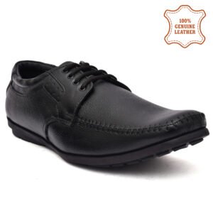 Black Formal Leather Shoes for Men – Derby Lace-Ups