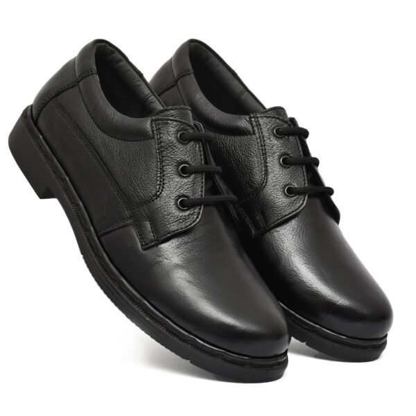 Black Formal Shoes – Men's Leather Derby Lace-Up Shoes for Office & Events | Pillaa