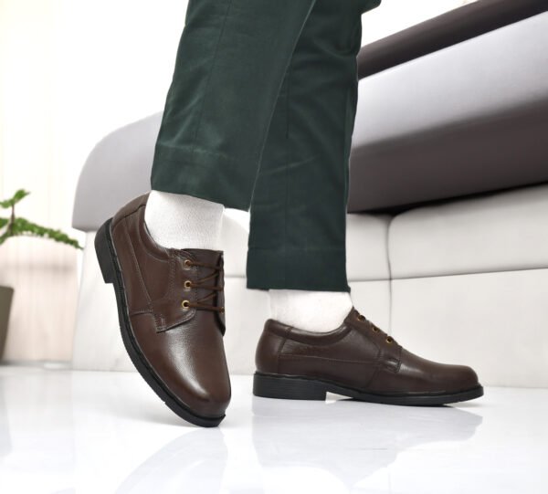 Formal Men Brown Shoes – Leather Derby Lace-Up Footwear for Office & Events | Pillaa