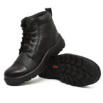 Men's High Ankle Steel Toe Work Boots – Durable Safety Footwear