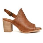 Women Leather Heeled Sandals – Premium Genuine Leather Block Heel Footwear