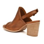 Women Leather Heeled Sandals – Premium Genuine Leather Block Heel Footwear