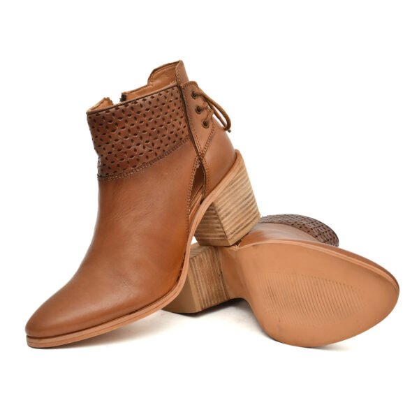 Women's Leather Heel Ankle Boots