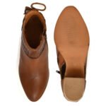 Women's Leather Heel Ankle Boots